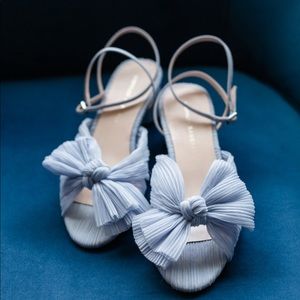 Blue Loeffler Randall shoes, perfect for your wedding day!